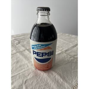 Full 10 Oz. 1984 Pepsi Soda Bottle, Winston Salem NC, No Refill Bottle